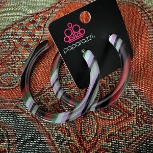Paparazzi | Haute Blooded Multicolor Hoop Earrings
